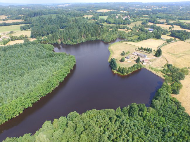 L'étang et le chalet